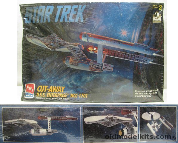 AMT 1/650 Star Trek Cut-Away USS Enterprise NCC-1701 - with Interior, 8790 plastic model kit